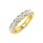 Shared Prong Diamond Half-Eternity Ring in Gold