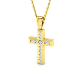 Latin Diamond Cross Pendant in Gold