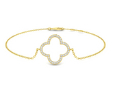 Clover Diamond Bracelet in Gold