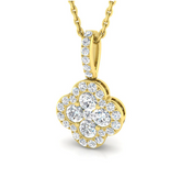 Clover Diamond Pendant in Gold