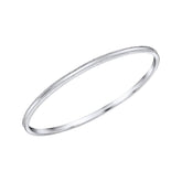 Silver bangle on a white background