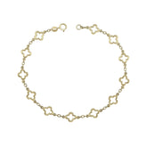 Quatrefoil Station Bracelet | 9ct Yellow Gold