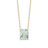 Fancy Green Amethyst Necklace in 9ct Gold