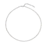 Pearl necklace on a white background