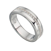 1/2 Channel Set Band Ring with Cubic Zirconia