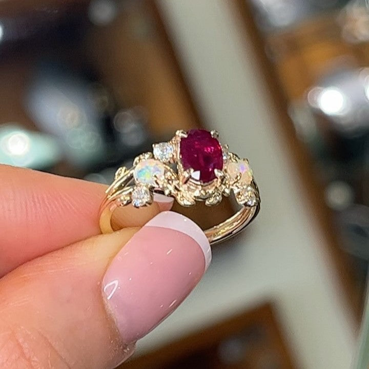Bespoke Birthstone Engagement Ring