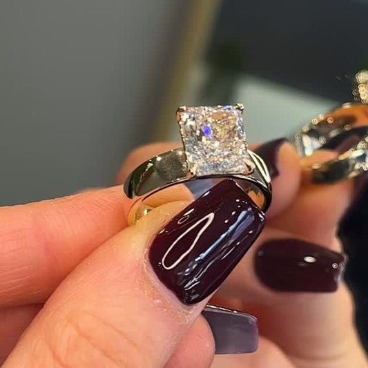 Cigar Band Diamond Rings