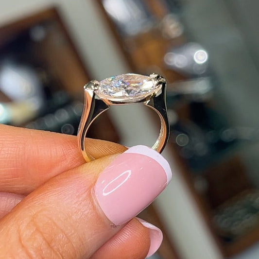 Lab Diamond Marquise Cut Ring