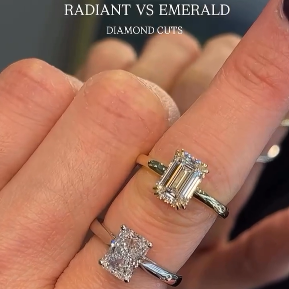 Emerald cut gemstones compared at Griffin & Co