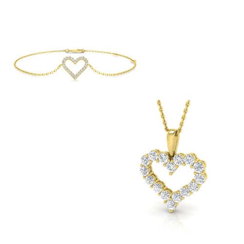 Sparkling Heart Jewellery Set