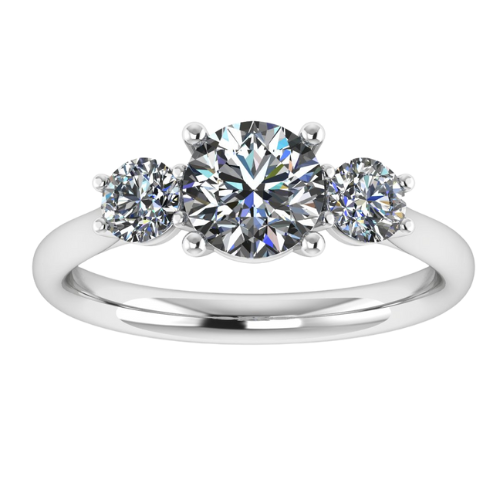 Three-Stone Trilogy Engagement Rings