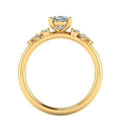 9ct Yellow Gold Lab-Grown Diamond Oval Ring 2.30ct