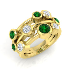Emerald & Diamond Bubble Band