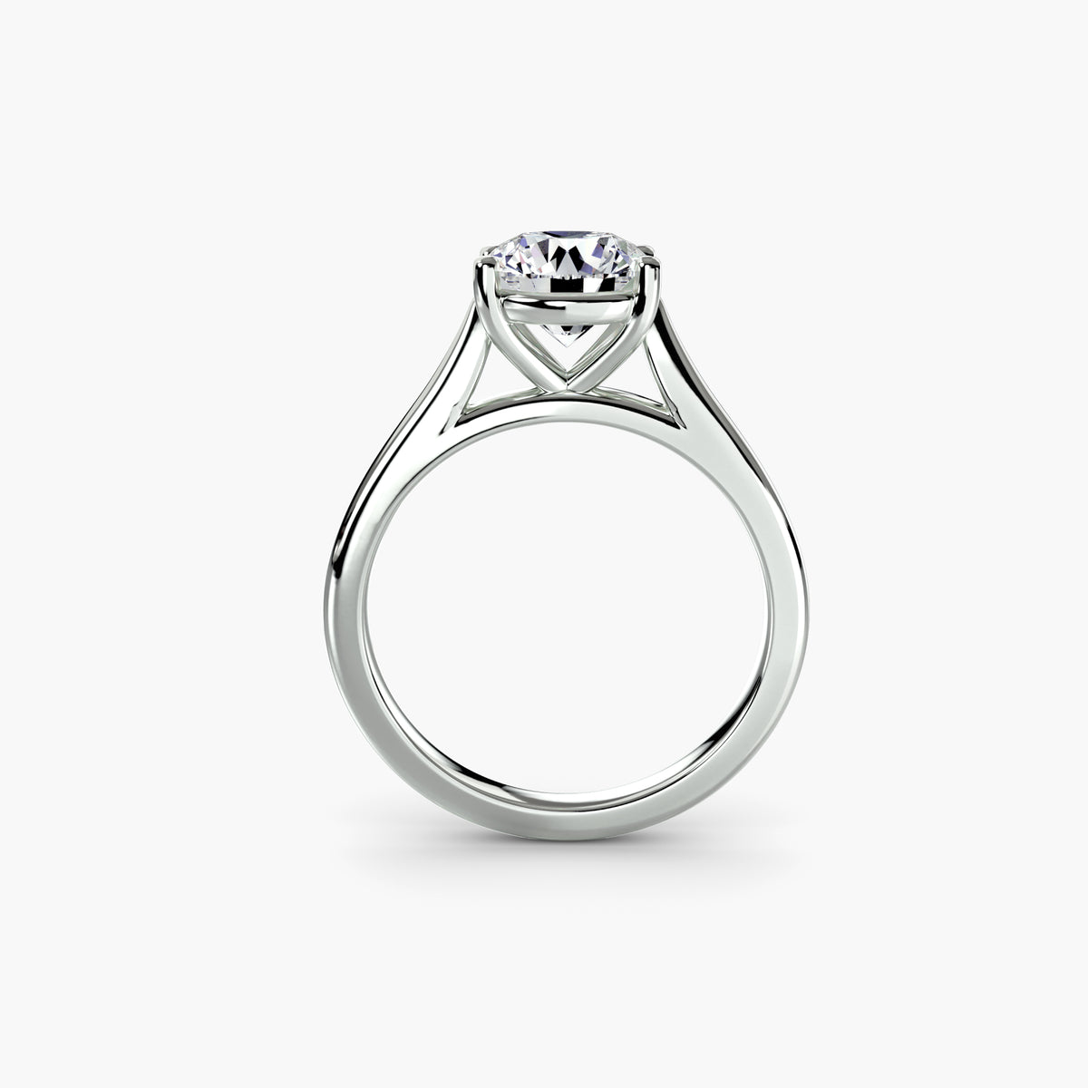 Solitaire With Open Gallery Shoulders, front view