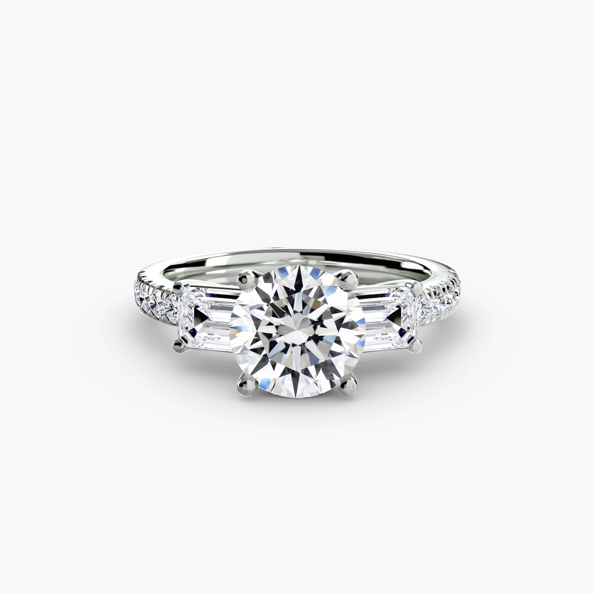 White Gold, Round, down view