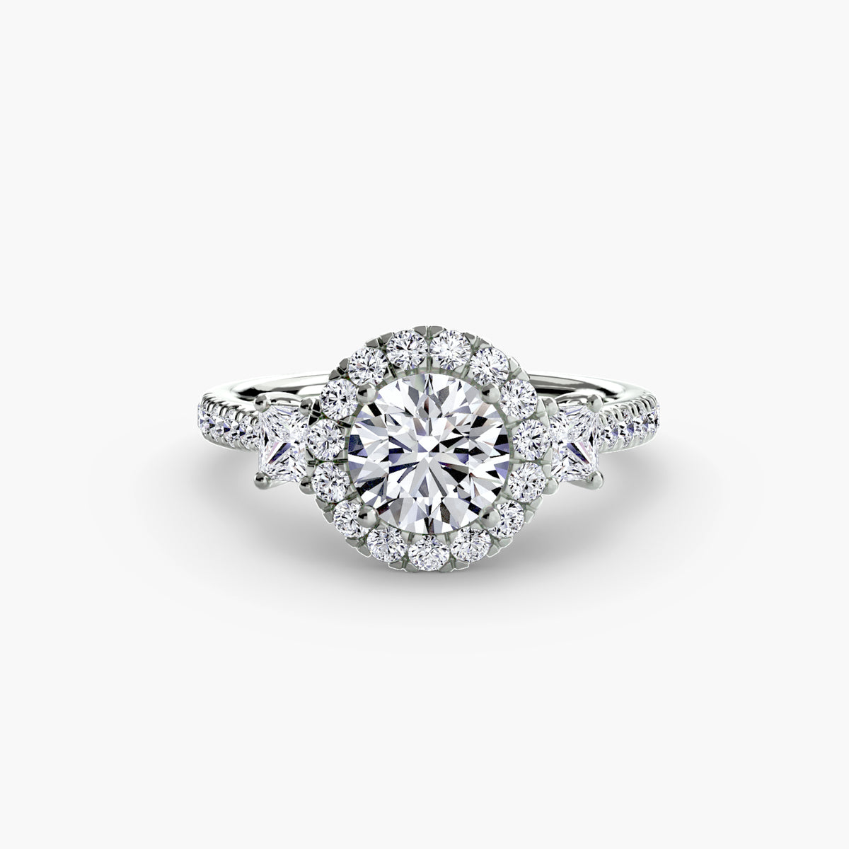 White Gold, Round, down view