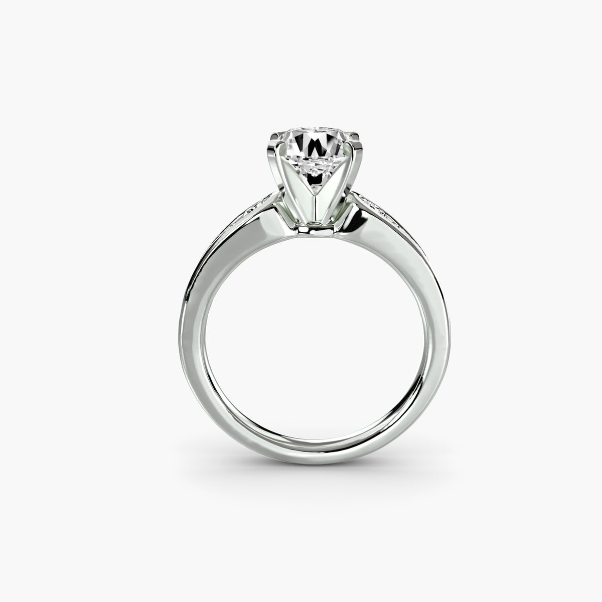 Solitaire With Pavé, front view