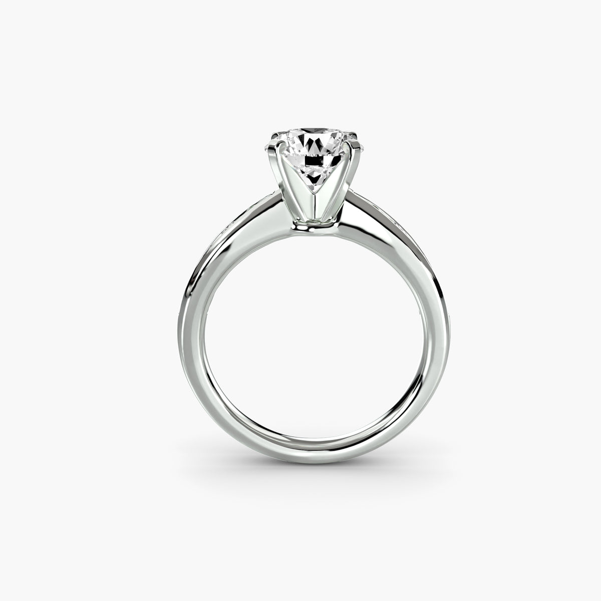 Solitaire With Twelve Pavé Stones, front view