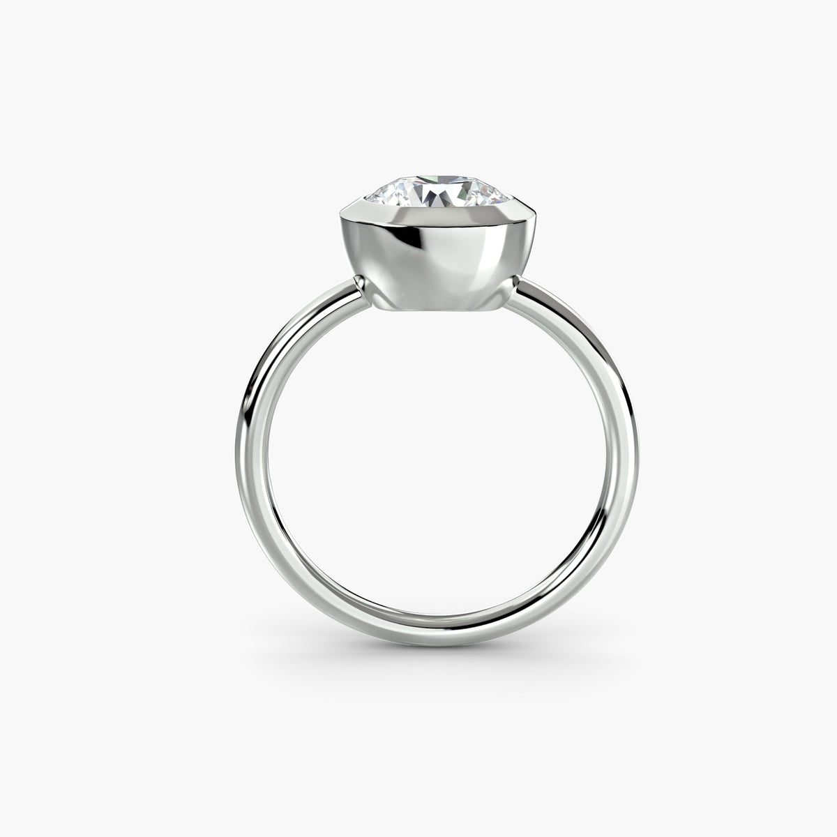 The Bezel Set Solitaire, front view