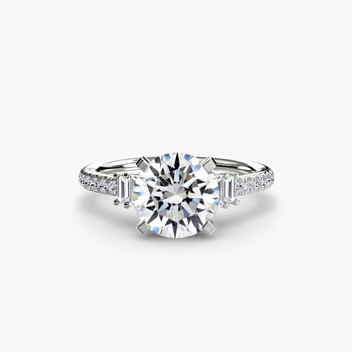 White Gold, Round, down view