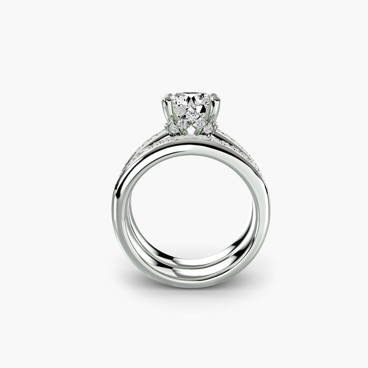 Baguette Channel Solitaire, front view