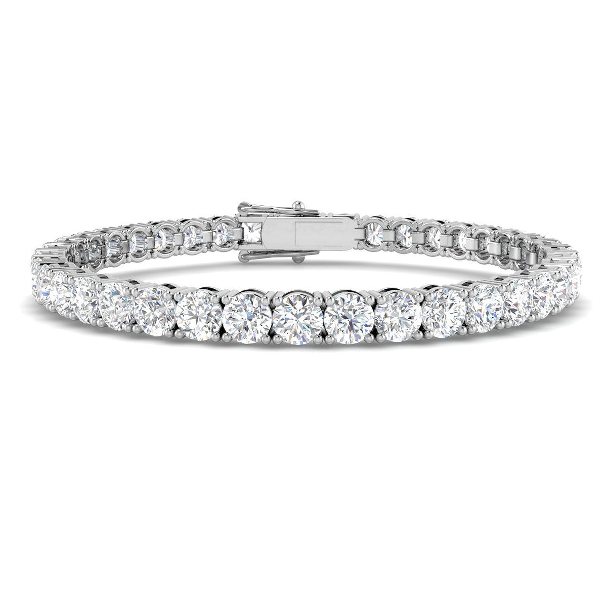 Platinum Lab-Grown Diamond Tennis Bracelet 14.37ct