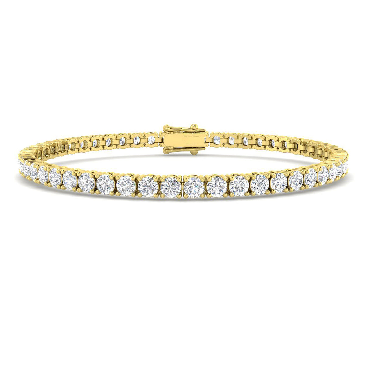6.99ct Lab-Grown Diamond Tennis Bracelet 9ct Yellow Gold