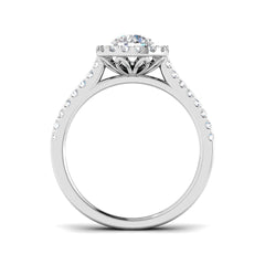 9ct Yellow and White Gold Lab-Grown Diamond Halo Ring 1.44ct