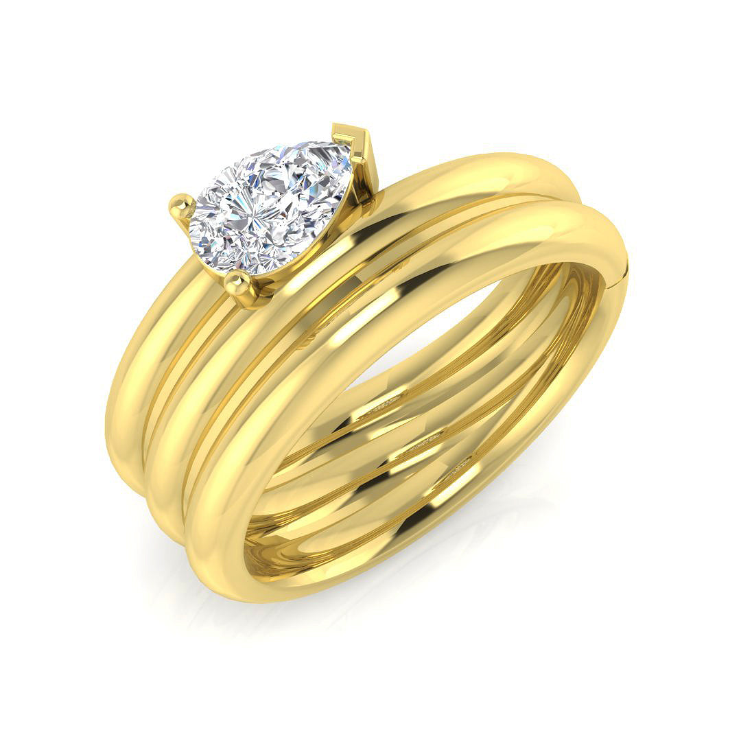 Spiral Solitaire Diamond Engagement Ring