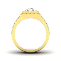 Heavy 9ct Yellow Gold gents statement ring set with 83 round brilliant lab-grown diamonds totalling 4.36ct.