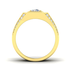 2.31ct Lab-Grown Diamond Gents Square Halo Ring 9ct Gold