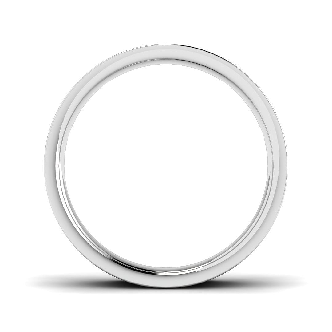 Silver ring on a white background