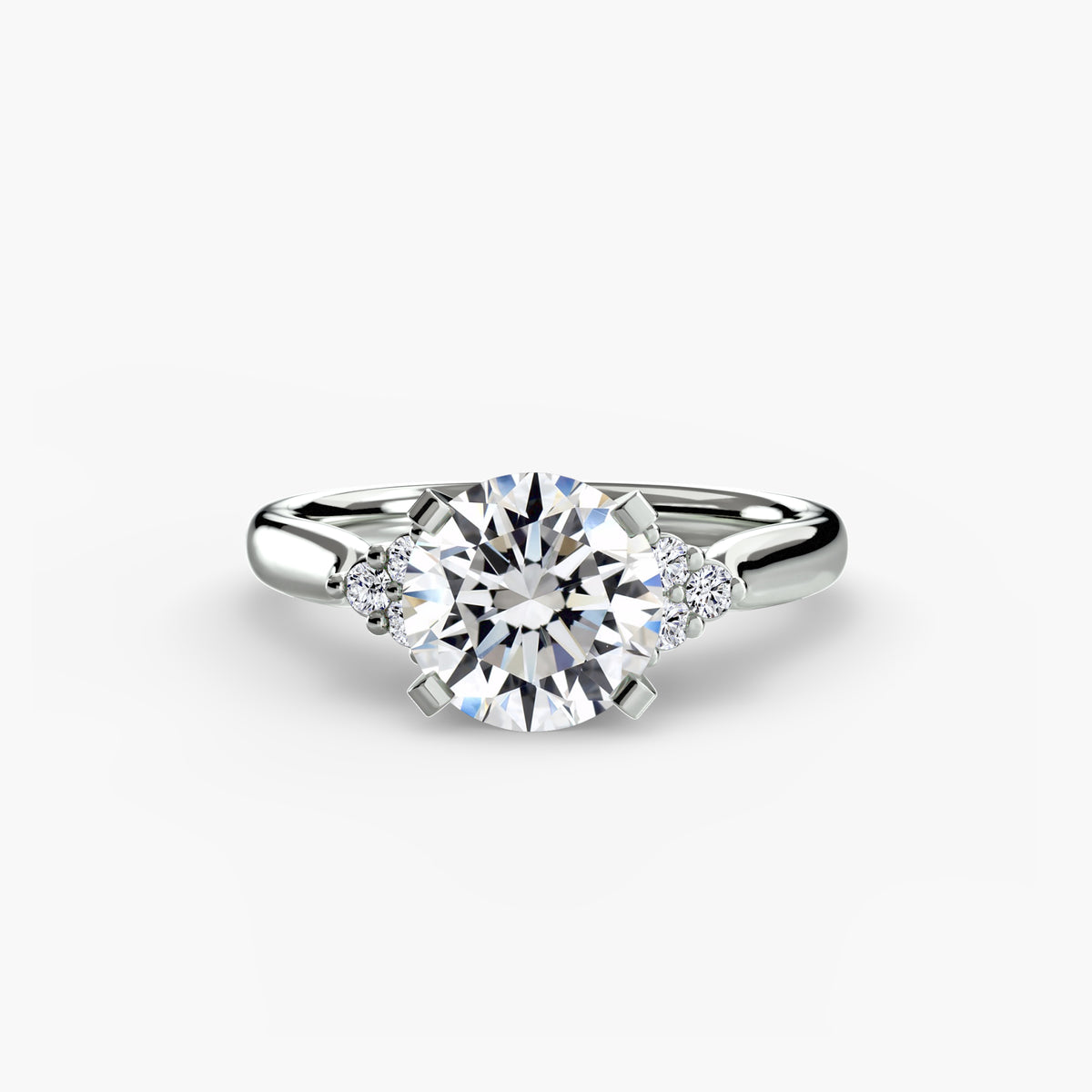 White Gold, Round, down view