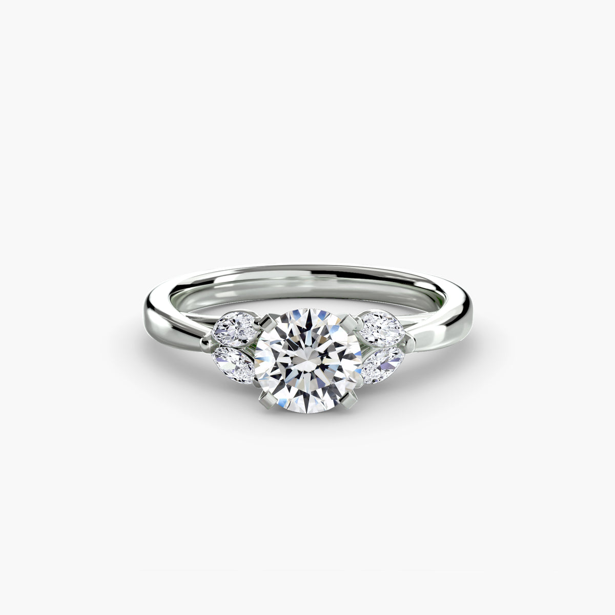 White Gold, Round, down view