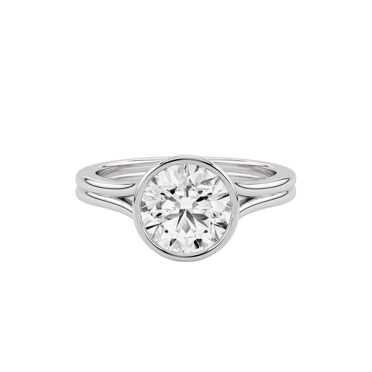 White Gold, Round, down view