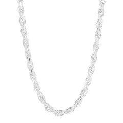 Diamond Cut Rope Chain Necklace