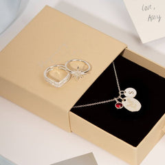 Double Row Wishbone Ring with Cubic Zirconia
