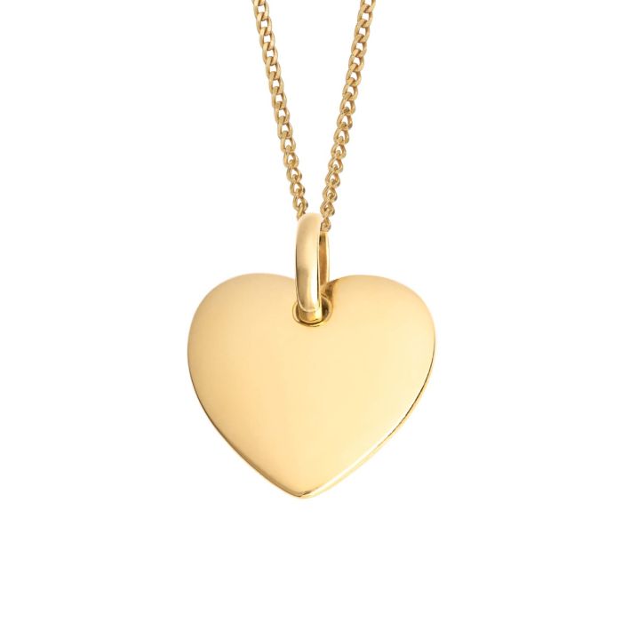 Recycled sterling silver heart tag pendant