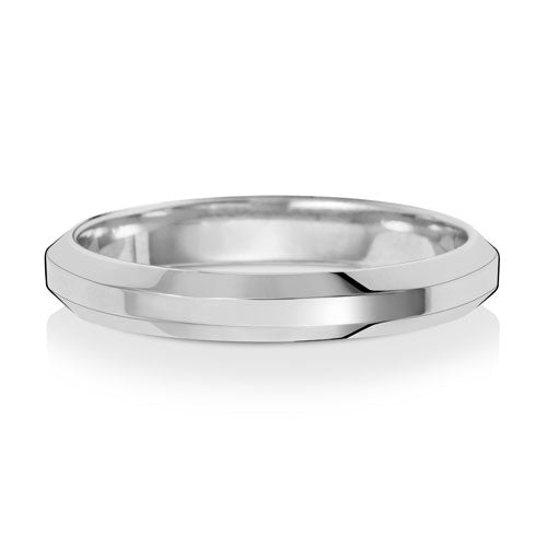 "Soft Court Bevelled" - Wedding Band - Ebony Jewellery Chichester - Bespoke by Ebony