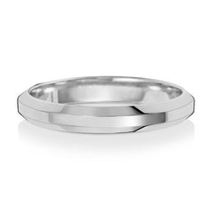 "Soft Court Bevelled" - Wedding Band - Ebony Jewellery Chichester - Bespoke by Ebony