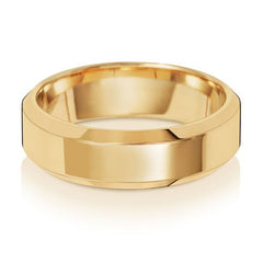 "Soft Court Bevelled" - Wedding Band - Ebony Jewellery Chichester - Bespoke by Ebony