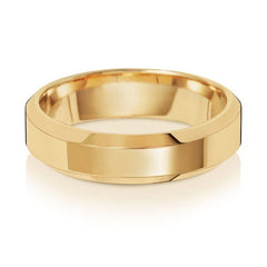 "Soft Court Bevelled" - Wedding Band - Ebony Jewellery Chichester - Bespoke by Ebony