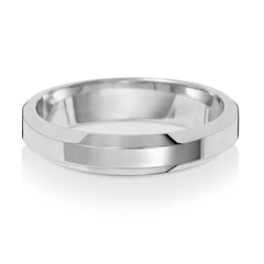 "Soft Court Bevelled" - Wedding Band - Ebony Jewellery Chichester - Bespoke by Ebony